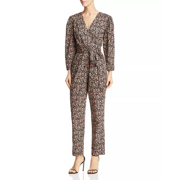 La Vie Rebecca Taylor Gitane Paisley Print Wrap Jumpsuit Women's Size Medium - Picture 1 of 5